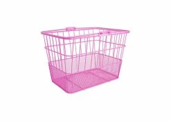 Outlet ❤️ Mon Ster Pink Standard Mesh Bottom Lift-Off Basket For Bikes & Scooters 🎁