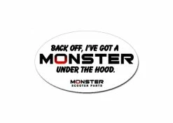 Brand new 😉 Mon Ster "Back Off, I've Got A Monster Under The Hood" Sticker 🧨